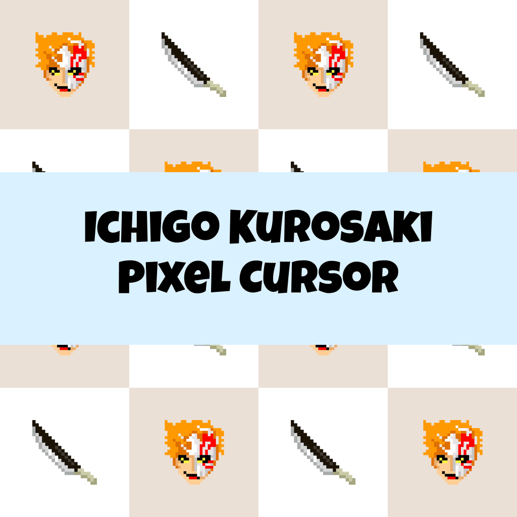 Preview Ichigo Kurosaki Pixel cursor custom cursor pack